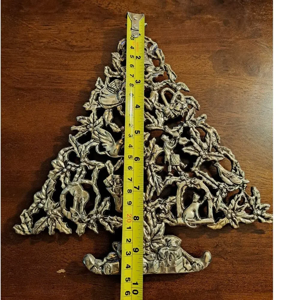 Christmas Tree Hanging Trivet Metal Holiday Decor
